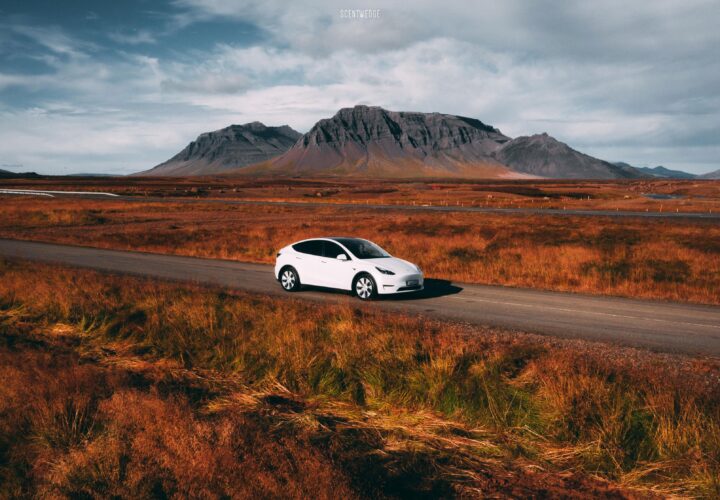 EV Road Trip Blue Car Rental